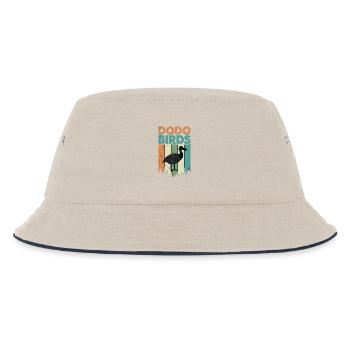  Dodo Birds Retro Vintage Ausgestorbener Vogel - Kinder Bucket Hat - Natur/Navy - Vorne