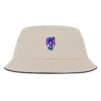 Urban Dreamer Lofi Anime Girl Graffiti Streetwear - Bob Enfant - blanc cassé/bleu marine - Devant