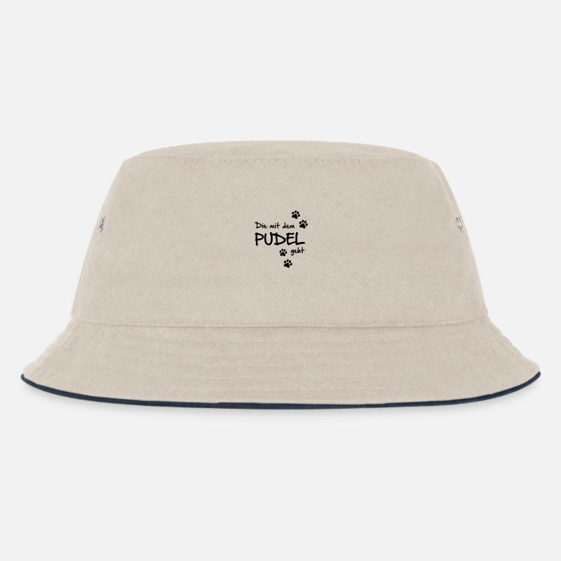 mit dem pudel geht - Kinder Bucket Hat - Natur/Navy