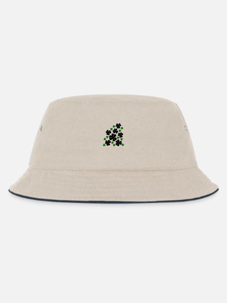 Kleeblätter - Kinder Bucket Hat - Natur/Navy
