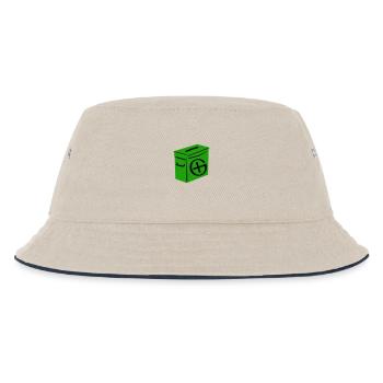 Geocaching: Ammo Can - Kids’ Bucket Hat - ecru/navy - Front