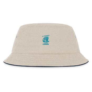 If I'm Moody Give Me Foody Funny Quote Raccoon - Kids’ Bucket Hat - ecru/navy - Front