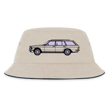 MB W123 T Model Kombi ...(25) - Kinder Bucket Hat - Natur/Navy - Vorne