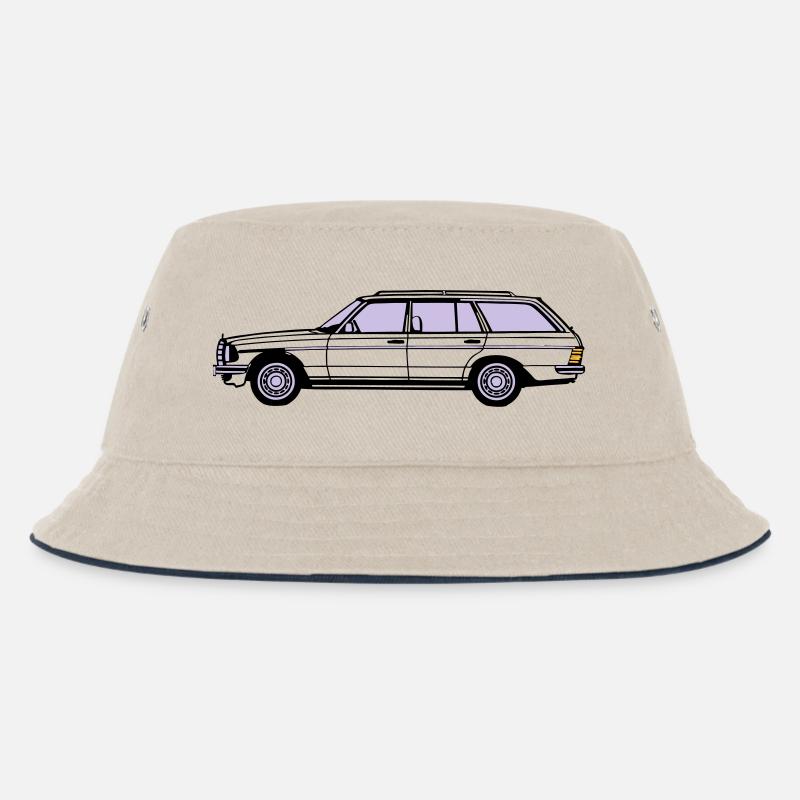 MB W123 T Model Kombi ...(25) - Kinder Bucket Hat - Natur/Navy