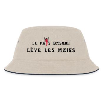 Le pays basque lève les mains - horizontal - Bob Enfant - blanc cassé/bleu marine - Devant