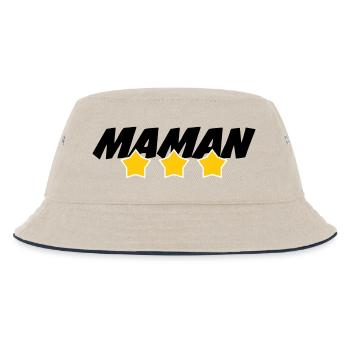 Maman d'Amour - Muttertag - Kinder Bucket Hat - Natur/Navy - Vorne