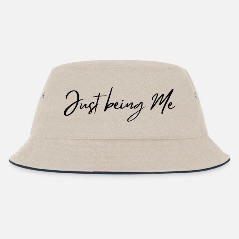 Einfach ich selbst sein - Kinder Bucket Hat - Natur/Navy
