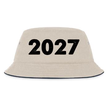2027 - Kids’ Bucket Hat - ecru/navy - Front