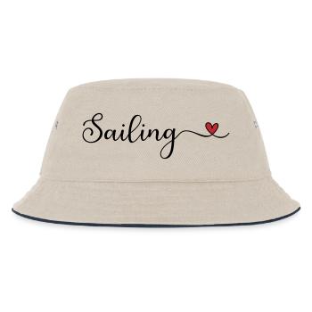 Cadeau de typographie Sailing Heart - Bob Enfant - blanc cassé/bleu marine - Devant