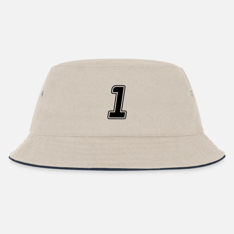 Startnummer 1 - Kinder Bucket Hat - Natur/Navy