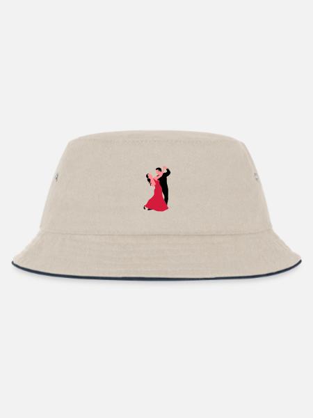 tanzpaar_f_3c - Kinder Bucket Hat - Natur/Navy