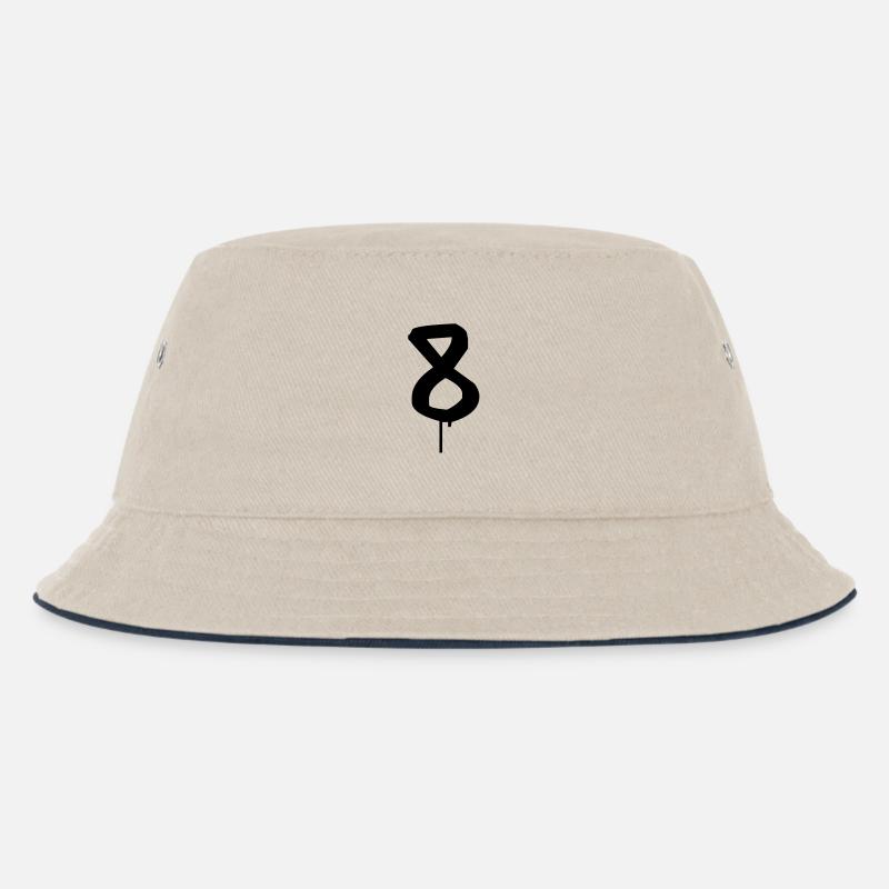 Graffiti: 8 - Kids’ Bucket Hat - ecru/navy