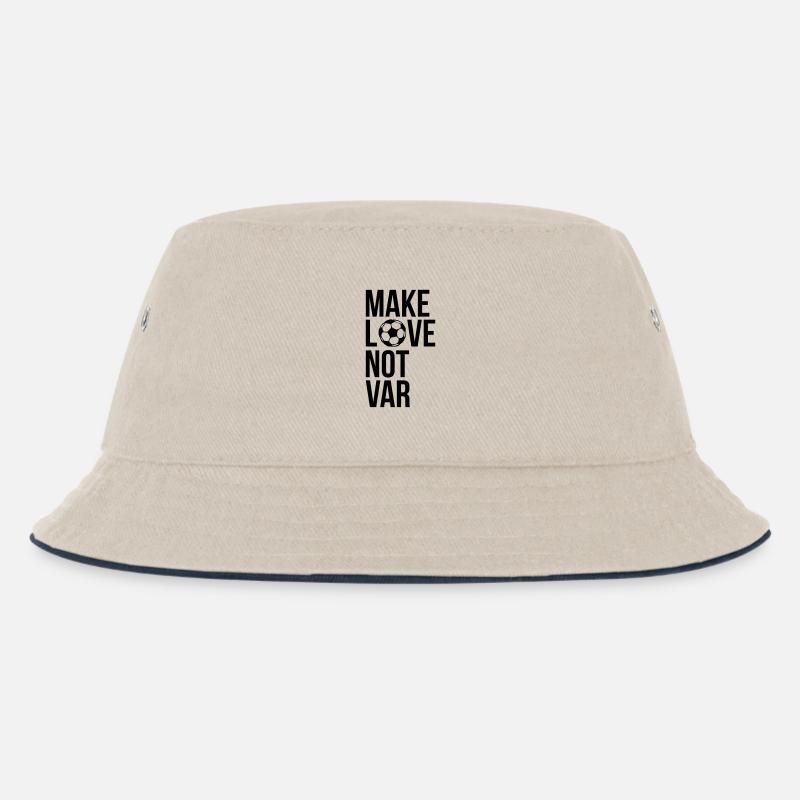 Make love not VAR - Kinder Bucket Hat - Natur/Navy