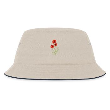 Coquelicots avec des feuilles de filigrane. Été. - Bob Enfant - blanc cassé/bleu marine - Devant