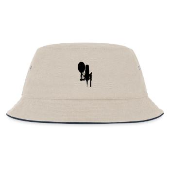 mikrofon design - Kinder Bucket Hat - Natur/Navy - Vorne