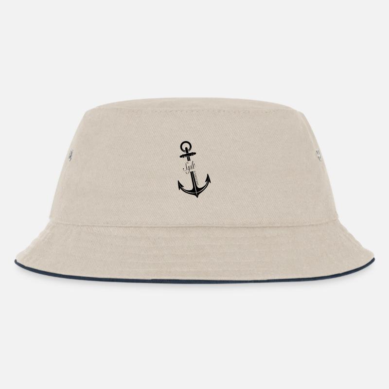 Sylt - Kinder Bucket Hat - Natur/Navy