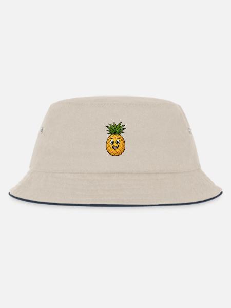 ananas comic - Kinder Bucket Hat - Natur/Navy