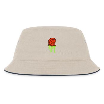 Schneckenhaus Schnecke Schleim Ekelig Schleimig - Kinder Bucket Hat - Natur/Navy - Vorne