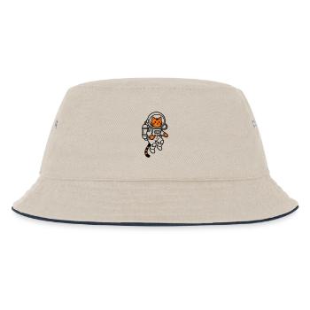Katze im Weltraum - Kinder Bucket Hat - Natur/Navy - Vorne