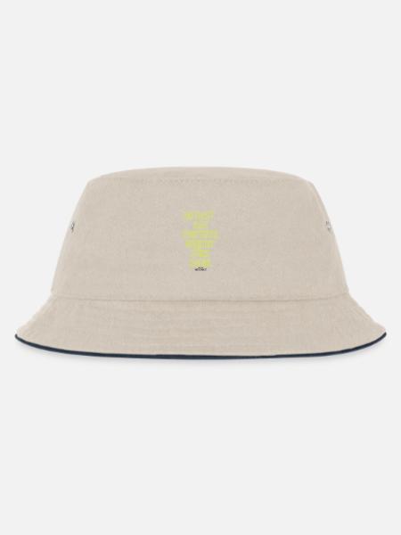 Neon Typo: Du hast das perfekte Gesicht - Kinder Bucket Hat - Natur/Navy
