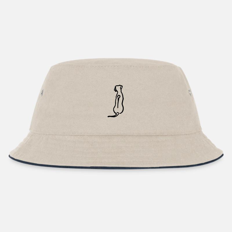 Rhodesian Ridgeback - Kinder Bucket Hat - Natur/Navy