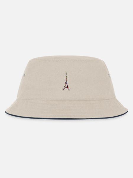 Eiffelturm Regenbogen - Kinder Bucket Hat - Natur/Navy