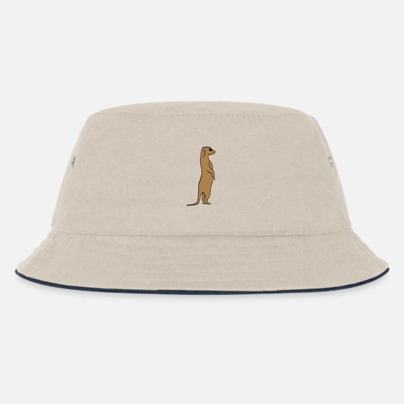 Erdmännchen - Kinder Bucket Hat - Natur/Navy