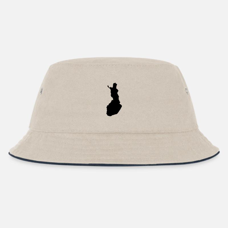 Finnland - Kinder Bucket Hat - Natur/Navy
