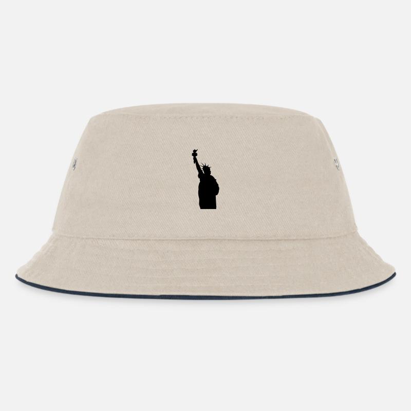 Freiheitsstatue Silhouette - Kinder Bucket Hat - Natur/Navy