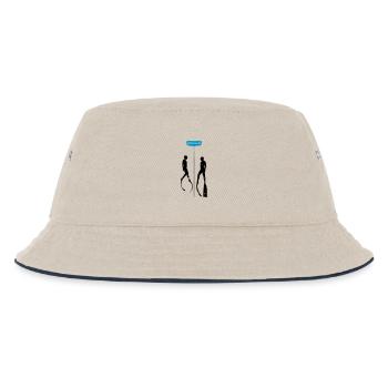 Never Alone Bifins - Kinder Bucket Hat - Natur/Navy - Vorne