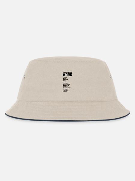 Gedanken während der Arbeit - Kinder Bucket Hat - Natur/Navy