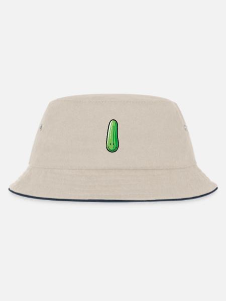 Smiley Cucumber - Kinder Bucket Hat - Natur/Navy