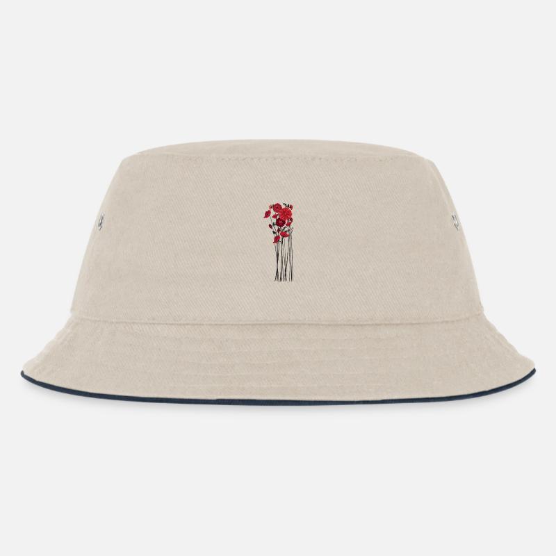 Illustration de fleurs de galets - Bob Enfant - blanc cassé/bleu marine