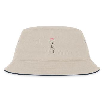lift love live - Kinder Bucket Hat - Natur/Navy - Vorne