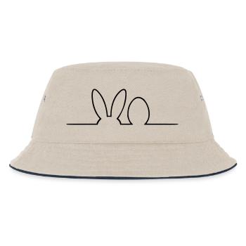 Ostern Silhouette - Kinder Bucket Hat - Natur/Navy - Vorne