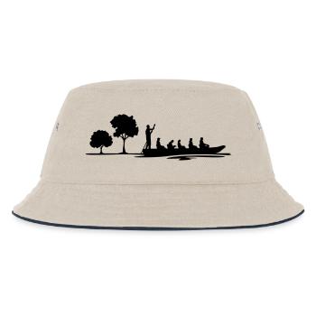 Freizeit - Kahnfahrt - Kinder Bucket Hat - Natur/Navy - Vorne