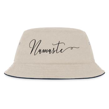 (namaste) - Kinder Bucket Hat - Natur/Navy - Vorne
