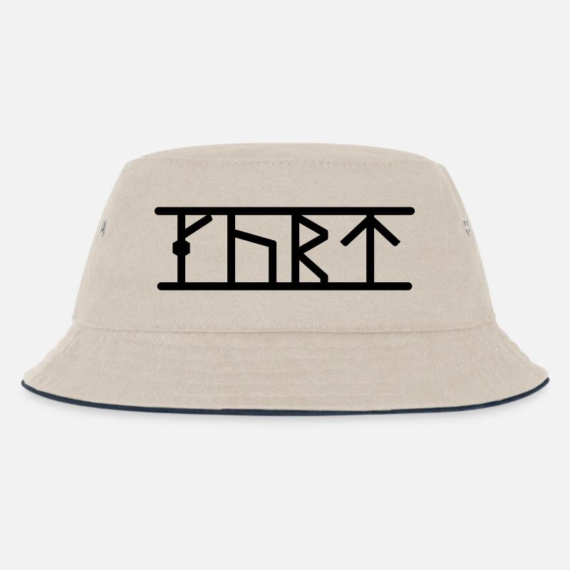 Kurt - Kids’ Bucket Hat - ecru/navy