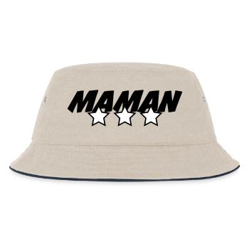 Maman d'Amour - Muttertag - Kinder Bucket Hat - Natur/Navy - Vorne