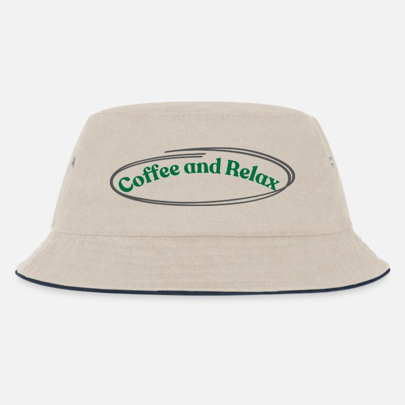 Coffee and relax - Kinder Bucket Hat - Natur/Navy