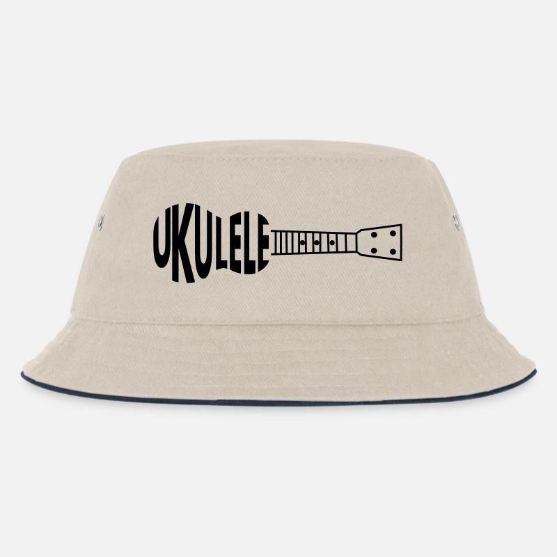 Ukulele Ukulele - Kinder Bucket Hat - Natur/Navy