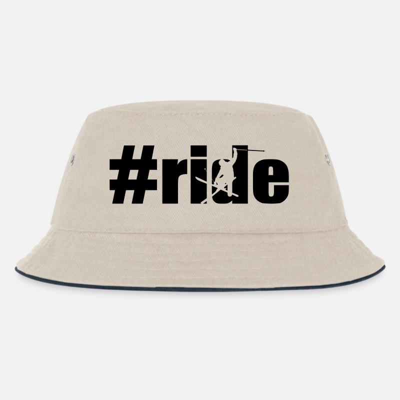 ride freerider ski - Kinder Bucket Hat - Natur/Navy