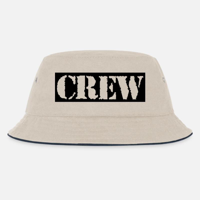 crew design. - Kinder Bucket Hat - Natur/Navy