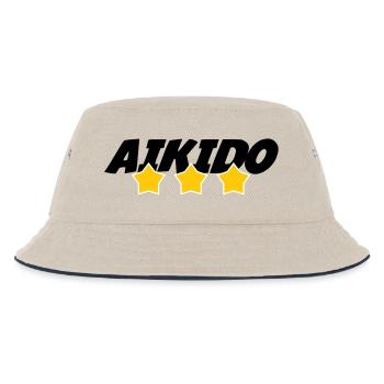 Aikido – Kampfsport – Aikido - Kinder Bucket Hat - Natur/Navy - Vorne