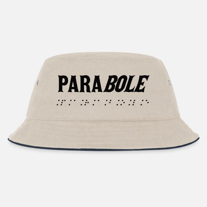 Schwarzer Braille-Tippfehler - Kinder Bucket Hat - Natur/Navy