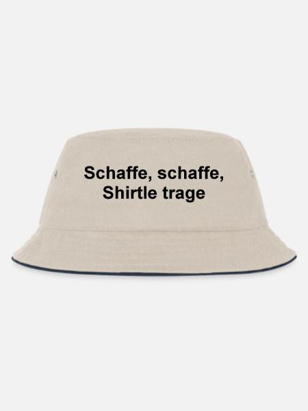 Schaffe, schaffe - Kinder Bucket Hat - Natur/Navy