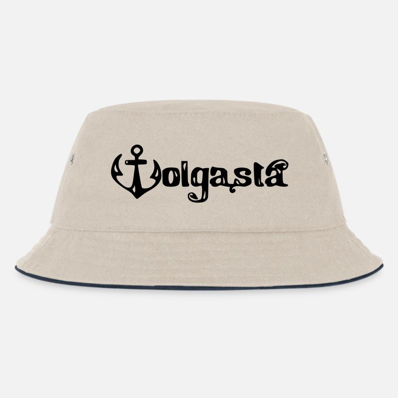 wolgastä - Kinder Bucket Hat - Natur/Navy