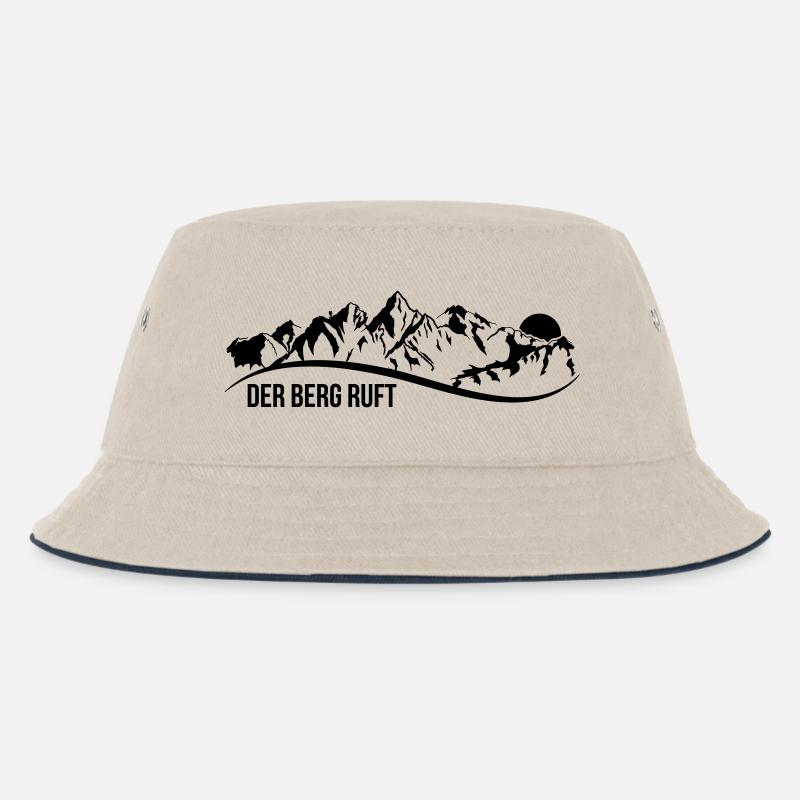 der berg ruft - Kinder Bucket Hat - Natur/Navy