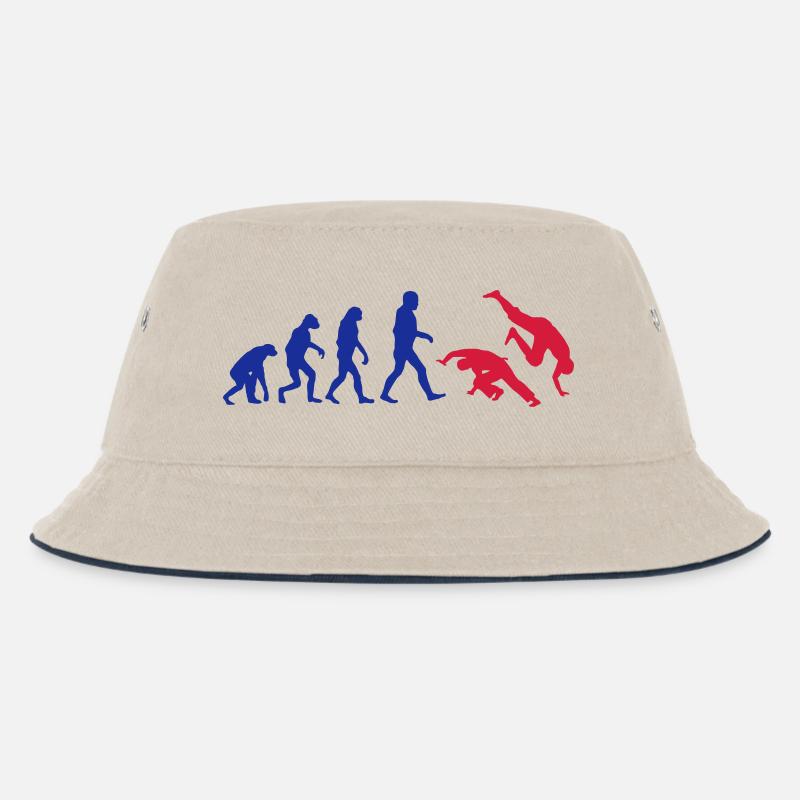 Capoeira Evolution logo - Kinder Bucket Hat - Natur/Navy