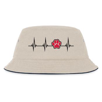 cat dog pet pulse heartbeat frequency ECG p - Kids’ Bucket Hat - ecru/navy - Front